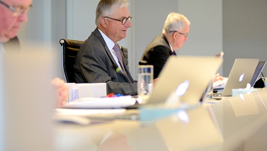 Commissioner Robert Fitzgerald AM, The Hon. Peter McClellan and Commissioner Bob Atkinson AO APM From left to right: Commissioner Robert Fitzgerald AM, The Hon. Peter McClellan AM and Commissioner Bob Atkinson