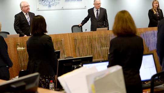 Commissioner Robert Fitzgerald AM, The Hon. Justice Peter McClellan AM and Commissioner Helen Milroy From left to right: Commissioner Robert Fitzgerald AM, The Hon. Justice Peter McClellan AM and Commissioner Helen Milroy