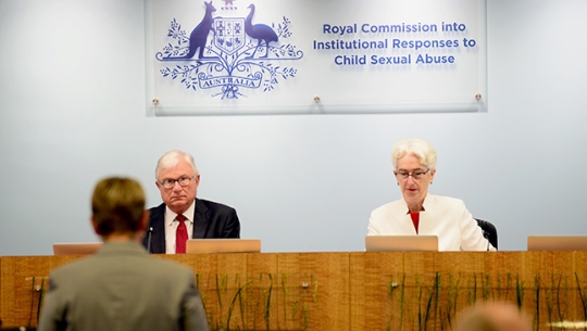 The Hon. Justice Peter McClellan AM and Justice Jennifer Coate Counsel Assisting, Gail Furness SC addresses The Hon. Justice Peter McClellan AM and Justice Jennifer Coate
