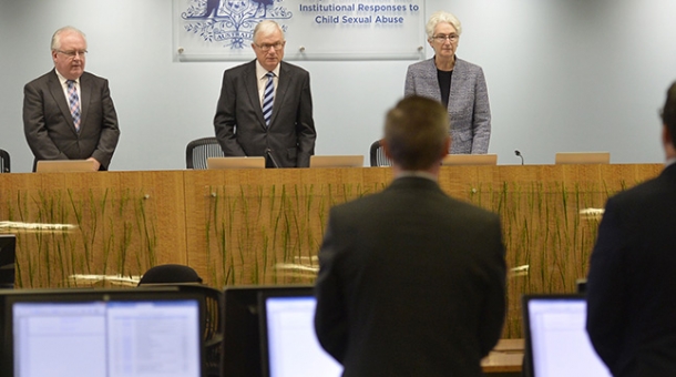 From left to right: Commissioner Robert Fitzgerald AM, The Hon.  Justice Peter McClellan AM and Justice Jennifer Coate