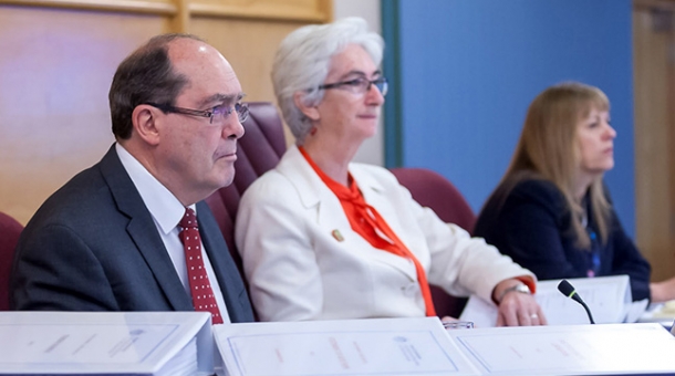 From left to right: Commissioner Andrew Murray, Justice Jennifer Coate and Commissioner Helen Milroy