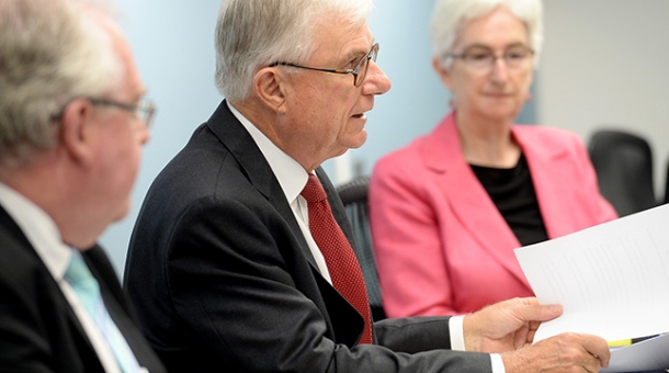 From left to right: Commissioner Robert Fitzgerald AM, The Hon. Justice Peter McClellan AM and Justice Jennifer Coate