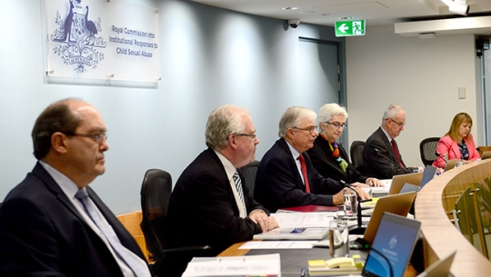 Case Study 25: Redress and civil litigation public hearing The full bench of Commissioners in attendance for Case Study 25: Redress and civil litigation public hearing