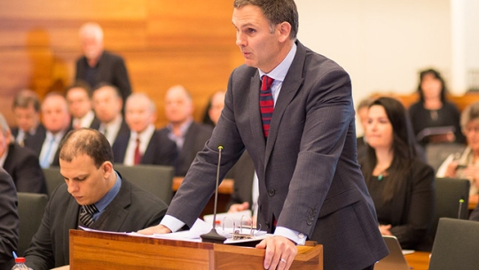 Counsel Assisting, David Lloyd Counsel Assisting, David Lloyd presenting in a hearing room